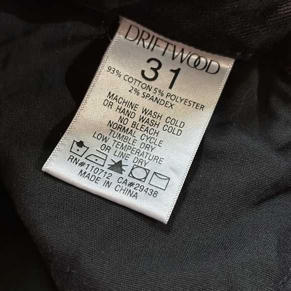 Driftwood women’s size 31 Black jeans and Brown Patterned embroidery - Picture 3 of 6